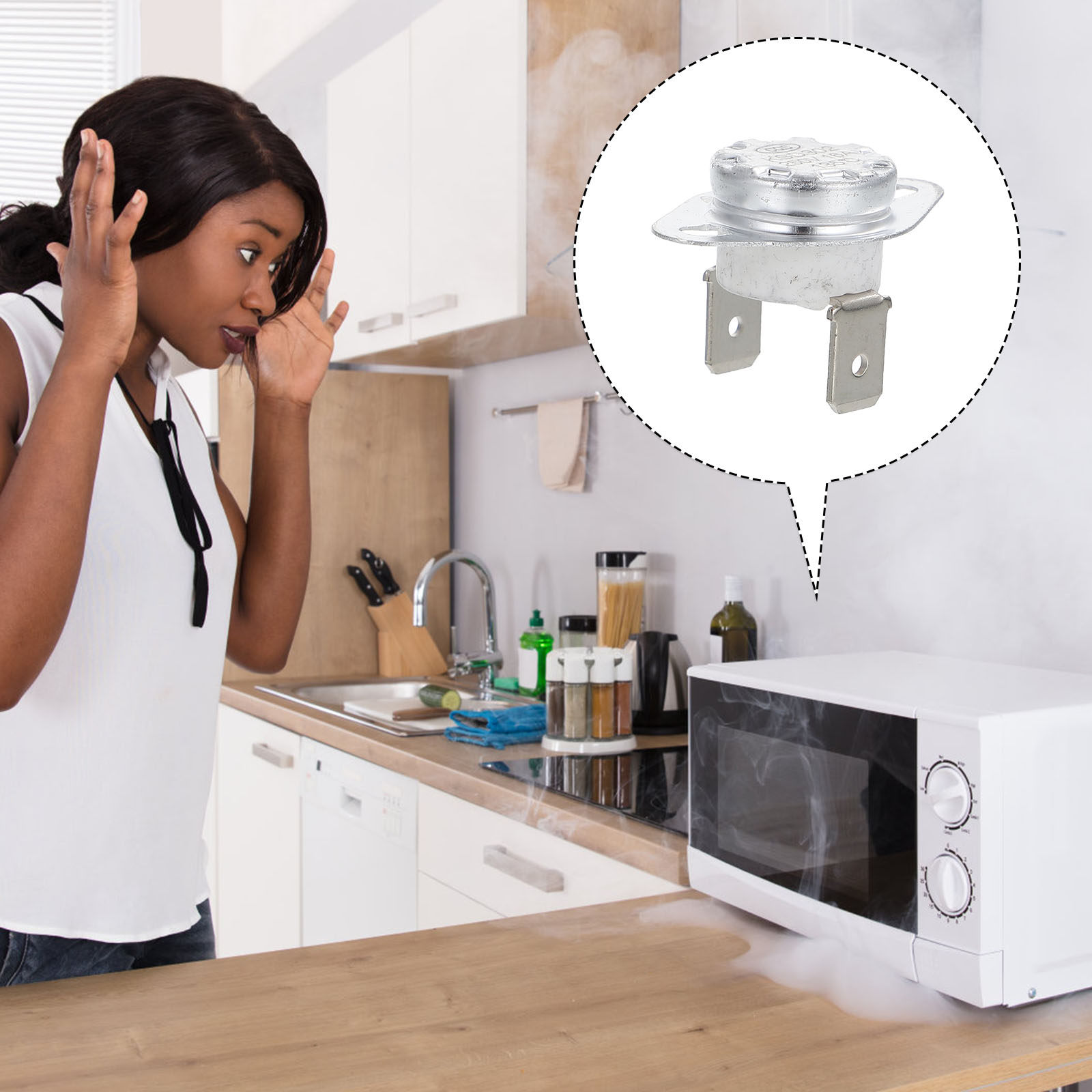 Microwave Oven - 4 قطع من مفاتيح التحكم الحراري