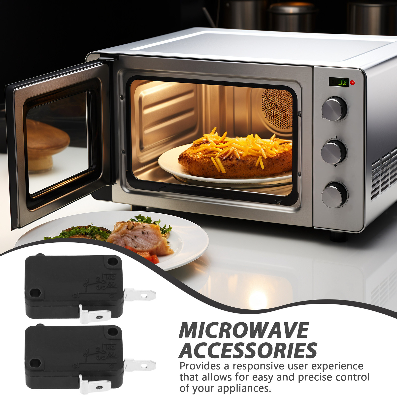 قطعتان من مفتاح الميكرو عادي ا - مراجعة Microwave Oven وسعره