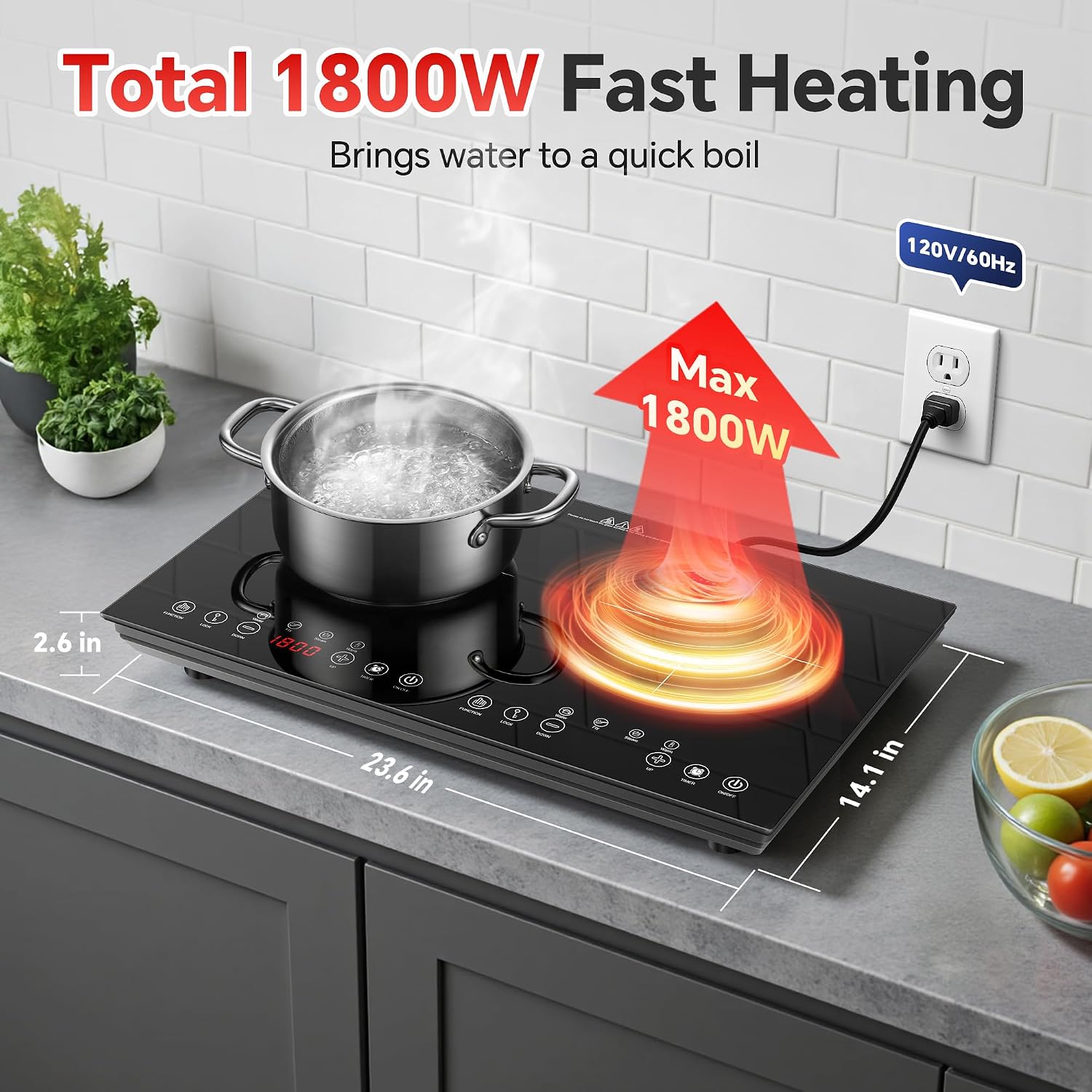 موقد حثي كهرومغناطيسي محمول بش - مراجعة Induction Cooktop Portable وسعره
